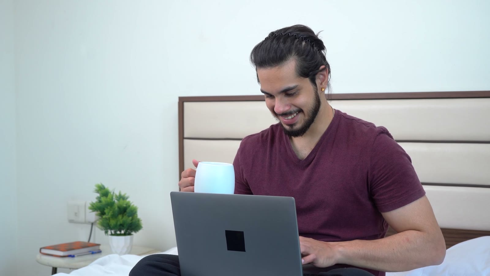 A man at his laptop